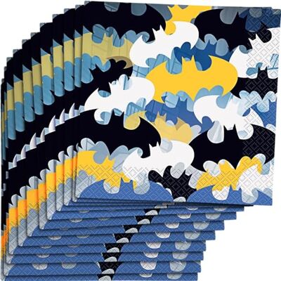 Unique Tovaglioli di carta 16,5 cm Batman Party Confezione da 16 Unique Tovaglioli di carta 16,5 cm Batman Party Confezione da 16