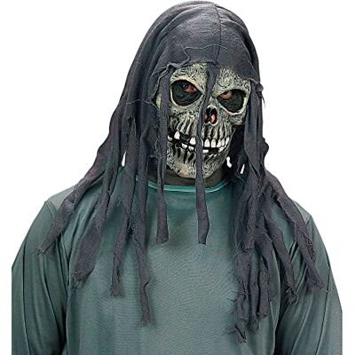 W WIDMANN MILANO Party Fashion WIDMANN Maschera Scheletro In Lattice Con Cappuccio, Adulto Uomo, Teschio, Zombie, Halloween, Carnevale, Feste A Tema W WIDMANN MILANO Party Fashion WIDMANN Maschera Scheletro In Lattice Con Cappuccio, Adulto Uomo, Teschio, Zombie, Halloween, Carnevale, Feste A Tema