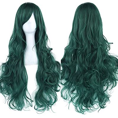 colorfulpanda 80cm/ 31 Pollice Parrucca Donna Verde Parrucche Cosplay Lunghe Wig Ondulata Resistente Calore Uso Quotidiano(Forest Verde) Parrucca carnevale accessori colorfulpanda 80cm/ 31 Pollice Parrucca Donna Verde Parrucche Cosplay Lunghe Wig Ondulata Resistente Calore Uso Quotidiano(Forest Verde) Parrucca carnevale accessori