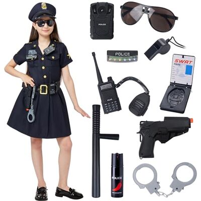 Spooktacular Creations Costume da Poliziotto per Halloween, Giochi di Ruolo, Cosplay di Carnevale, Feste a Tema (Toddler(3-4yrs)) Spooktacular Creations Costume da Poliziotto per Halloween, Giochi di Ruolo, Cosplay di Carnevale, Feste a Tema (Toddler(3-4yrs))