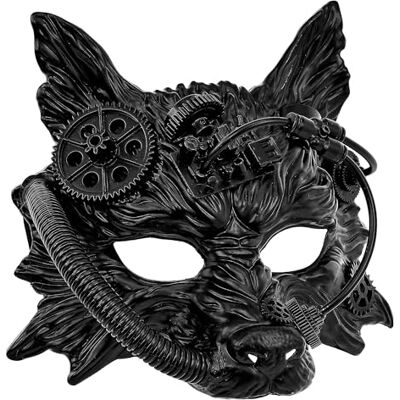 W WIDMANN MILANO Party Fashion Maschera Steampunk per adulti, lupo o teschio, accessorio per Carnevale, Halloween W WIDMANN MILANO Party Fashion Maschera Steampunk per adulti, lupo o teschio, accessorio per Carnevale, Halloween