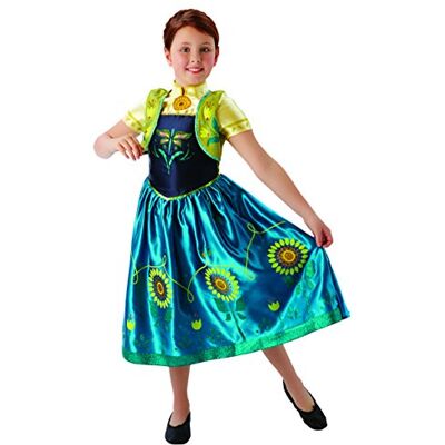 Disney Principesse Costume da Anna Fever Deluxe, per bambina, colore: blu e giallo, Rubie' s deluxe M Blu e giallo Disney Principesse Costume da Anna Fever Deluxe, per bambina, colore: blu e giallo, Rubie' s deluxe M Blu e giallo