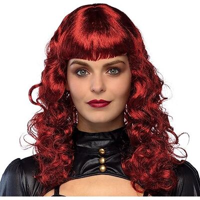 Boland Parrucca Lady Steampunk, rossa, capelli sintetici con riccioli, accessori per costumi in maschera, carnevale, festa a tema Boland Parrucca Lady Steampunk, rossa, capelli sintetici con riccioli, accessori per costumi in maschera, carnevale, festa a tema