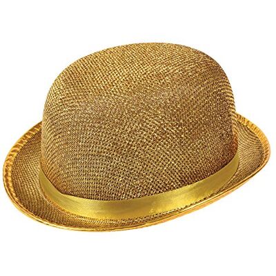 Bristol Novelty Cappello a bombetta in lurex dorato (confezione da 1), design accattivante, accessorio perfetto per feste, Capodanno, Giornata mondiale del libro, eventi, cosplay e altro ancora Bristol Novelty Cappello a bombetta in lurex dorato (confezione da 1), design accattivante, accessorio perfetto per feste, Capodanno, Giornata mondiale del libro, eventi, cosplay e altro ancora