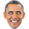 STAR CUTOUTS Barack Obama Mask Biglietto di discussione, divertente per eventi e feste