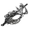 Healeved Domande da Crystal Rhinestones Decorazioni Cut Metal Venetian Masquerade per Halloween Costume Ball Party (Nero)