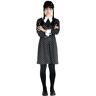 Ciao - mercoledì Addams Vestito Costume Travestimento Bambina Ragazza Originale Wednesday (Taglia M) con Parrucca, Colore Nero, Bianco