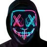 Octonyluck Maschera di Halloween,Maschera di Purge a LED,Maschera da La Notte Del Giudizio per Costume Cosplay Festa e Party di Carnevale,3 modalità di illuminazione，Rosa + Blu