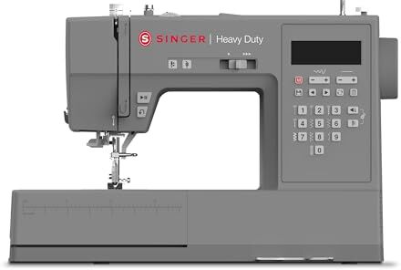 Singer Heavy Duty 6705C: Macchina da Cucire Elettronica Professionale con 129 Punti e 411 Applicazioni, 7 Occhielli e 1 Alfabeto, Cucitura Rapida, LCD, Macchina per Cucire Ideale per Tessuti Spessi