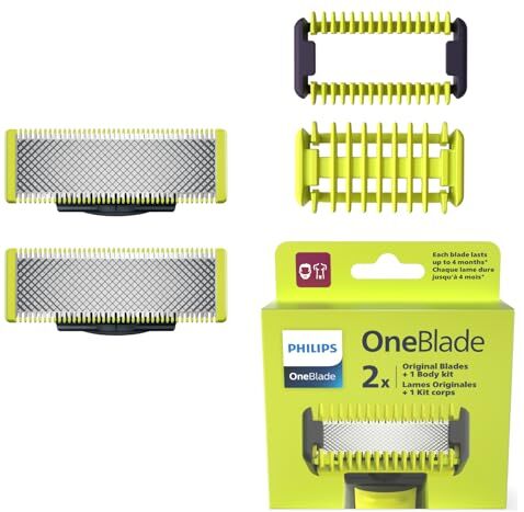 Philips OneBlade Face & Body, Lama di Ricambio per Tutti i Modelli OneBlade e OneBlade Pro, 2 unitá (modello QP220/50)