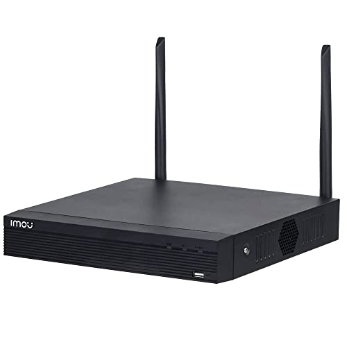 Imou NVR 8 canali Wi-Fi. Registratore Continuo con predisposizione HDD Fino a 8Tb. Uscita Video HDMI e VGA. H.265. Portata Wi-Fi Fino a 100mt in Campo Aperto. WiFi 2x2 Mimo.
