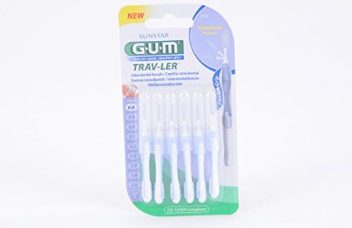 GUM TRAV-LER Spazzole interdentali, 6 pezzi, ISO 0, 0,6 mm, confezione risparmio da 3 pezzi (3 x 6 pezzi)