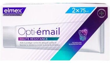 Elmex Professional Dentifricio Opti-Email ad alta resistenza, confezione da 2 x 75 ml