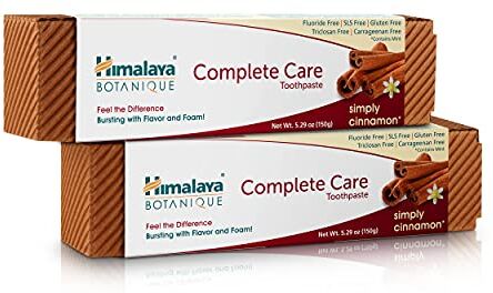 Himalaya Botanique Complete Care Toothpaste with Natural Cinnamon and mint   Flouride & SLS free formula fights bacteria & tooth decay -150g (Pack of 2)