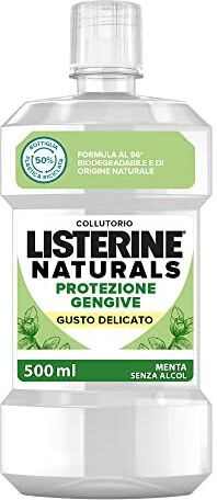 Listerine Naturals, Collutorio, Protezione Gengive, Gusto Delicato, 500 ml