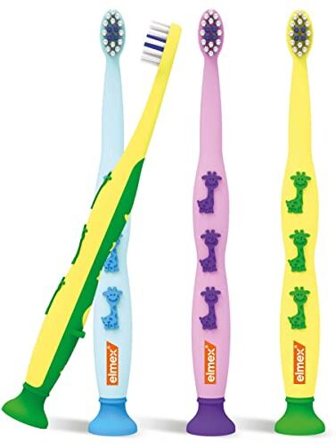 ELMEX Spazzolino Educativo Bimbi 0-3 Anni 1 Confezione I Con Setole Morbide Adatte ai Denti dei Bambini I Pulizia Delicata I Manico Ergonomico I Colori assortiti