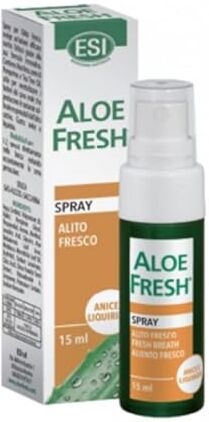 ESI Alito Fresco Spray con Xilitolo e Aloe Vera, Combatte l'Alitosi Neutralizzando i Batteri del Cavo Orale Responsabili dell'Alito Cattivo, Gusto Anice e Liquirizia, Senza Alcol, 15 ml