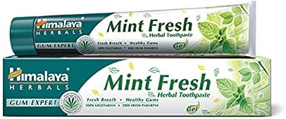 Himalaya Mint Fresh Gel Toothpaste with Miswak and Indian Dill   Refreshing Taste, Healthy Protected Gums and Fresh Breath   Complete Oral Hygiene, Fluoride-free, Vegetarian and Vegan-Friendly, 75ml