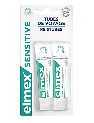 ELMEX Tubi da viaggio per dentifricio sensibile, 2 x 12 ml