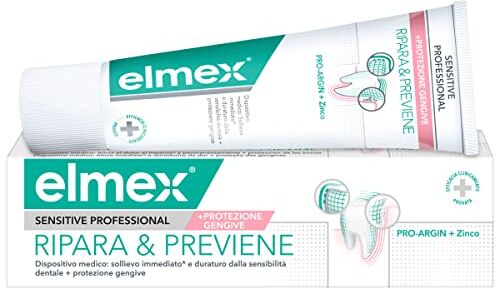 ELMEX Dentifricio Sensitive Professional Ripara e Previene denti sensibili 75 ml   Trattamento Per Denti Sensibili   Sollievo immediato dal dolore*   Previene la recessione gengivale