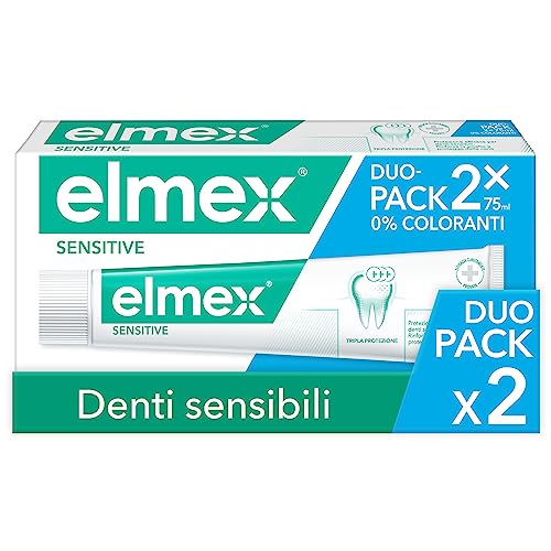 ELMEX Dentifricio Sensitive Denti Sensibili, 2 x 75ml