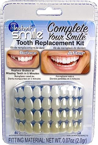 Instant Smile Completa il Tuo Sorriso, Kit di Sostituzione Temporanea per Denti