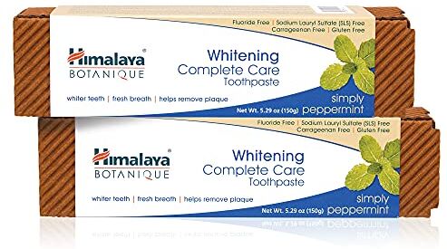 Himalaya Botanique Whitening simply Peppermint  Prevents germs and improves Oral & Dental health  Strenghtens teeth  All Natural, Fluoride & SLS free   100% Vegetarian and Vegan Friendly- 150g (Pack of 2)