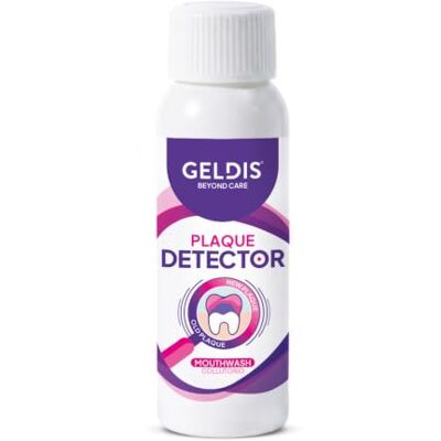 GELDIS Plaque Detector Collutorio Rilevatore Di Placca Dentale Liquido, Rivelatore Di Placca Recente E Stratificata Per Igiene Orale, Con Xilitolo, 100 ml GELDIS Plaque Detector Collutorio Rilevatore Di Placca Dentale Liquido, Rivelatore Di Placca Recente E Stratificata Per Igiene Orale, Con Xilitolo, 100 ml