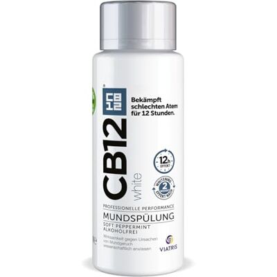 CB12 Bianco – Respiro piacevole per 12 ore e denti più bianchi – 500 ml, menta, per trattamento alito cattivo CB12 Bianco – Respiro piacevole per 12 ore e denti più bianchi – 500 ml, menta, per trattamento alito cattivo