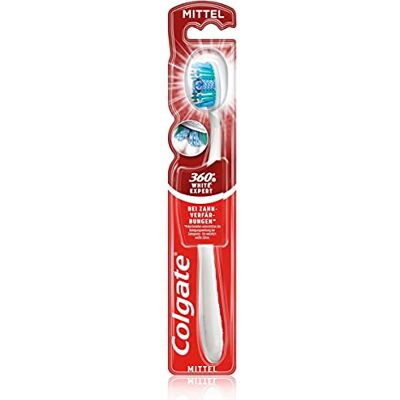 Colgate White Expert Spazzolino da denti medio, 360° Colgate White Expert Spazzolino da denti medio, 360°
