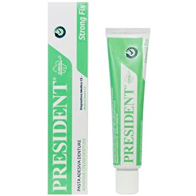 President PASTA ADESIVA DENTURE 40g, Fissaggio Forte della Dentiera, Pasta per Dentiera a Presa Rapida, Adesione Duratura, Evita Infiltrazioni di Cibo, Non Irrita Gengive 40g President PASTA ADESIVA DENTURE 40g, Fissaggio Forte della Dentiera, Pasta per Dentiera a Presa Rapida, Adesione Duratura, Evita Infiltrazioni di Cibo, Non Irrita Gengive 40g