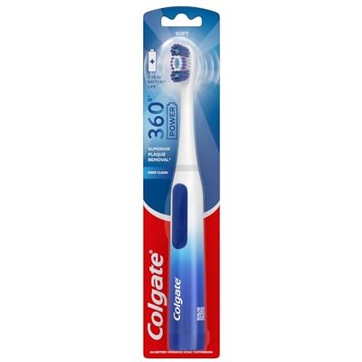 Colgate Spazzolino da denti a batteria con punta a filo interdentale da 360 Colgate Spazzolino da denti a batteria con punta a filo interdentale da 360
