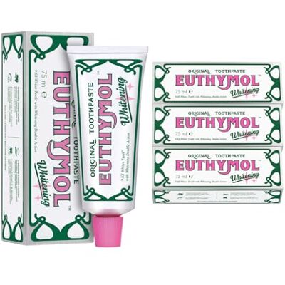 Euthymol Dentifricio sbiancante 75 ml x 3 per alito fresco e denti puliti Euthymol Dentifricio sbiancante 75 ml x 3 per alito fresco e denti puliti