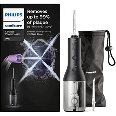 Philips Sonicare Irrigatore Orale Power Flosser 3000 cordless Per denti e gengive Nero (modello HX3806/33) Philips Sonicare Irrigatore Orale Power Flosser 3000 cordless Per denti e gengive Nero (modello HX3806/33)