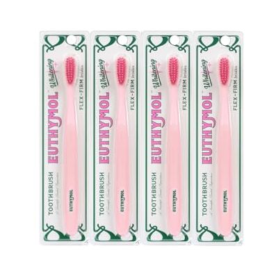 Euthymol Spazzolino da denti sbiancante (rosa), testa piccola e compatta, setole micro morbide ad alta resistenza, pulizia profonda, denti gengive sensibili, smalto orale quotidiano, cura dentale 4 Euthymol Spazzolino da denti sbiancante (rosa), testa piccola e compatta, setole micro morbide ad alta resistenza, pulizia profonda, denti gengive sensibili, smalto orale quotidiano, cura dentale 4