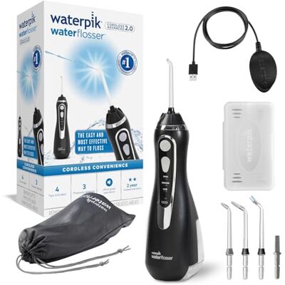 Waterpik Cordless Advanced, Idropulsore Dentale Portatile, Nero Waterpik Cordless Advanced, Idropulsore Dentale Portatile, Nero