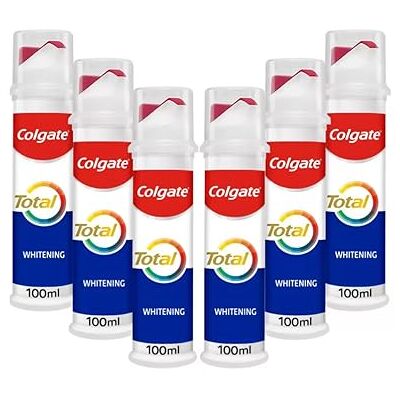 Colgate Pompa Sbiancante Dentifricio Avanzato Totale (100 ml) (Confezione da 6) Colgate Pompa Sbiancante Dentifricio Avanzato Totale (100 ml) (Confezione da 6)