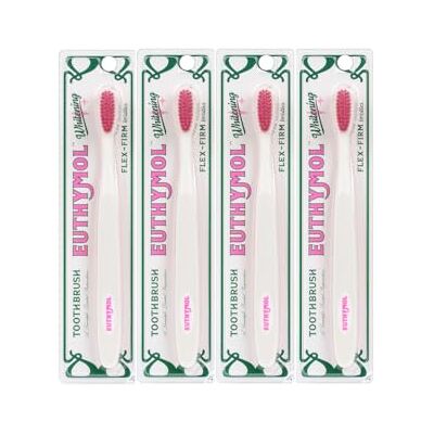Euthymol Spazzolino da denti sbiancante (bianco), testa piccola e compatta, setole micro morbide ad alta resistenza, pulizia profonda, denti gengive sensibili, smalto orale quotidiano, cura dentale Euthymol Spazzolino da denti sbiancante (bianco), testa piccola e compatta, setole micro morbide ad alta resistenza, pulizia profonda, denti gengive sensibili, smalto orale quotidiano, cura dentale