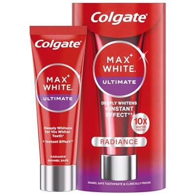 Colgate Dentifricio Max White Ultimate Radiance, 75 ml, denti bianchi, rimuove lo scolorimento Colgate Dentifricio Max White Ultimate Radiance, 75 ml, denti bianchi, rimuove lo scolorimento