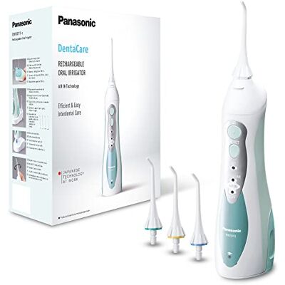 Panasonic EW-1311 Idropulsore senza Fili a Tripla Azione, 3 Modalità di Getto Acqua/Aria, Beccuccio Rotante, Ampio Serbatoio, Design Ergonomico, Bianco e Verde Panasonic EW-1311 Idropulsore senza Fili a Tripla Azione, 3 Modalità di Getto Acqua/Aria, Beccuccio Rotante, Ampio Serbatoio, Design Ergonomico, Bianco e Verde