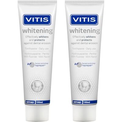 Vitis dentifricio sbiancante 100ml, Confezione da 2 (2x 100ml) Vitis dentifricio sbiancante 100ml, Confezione da 2 (2x 100ml)
