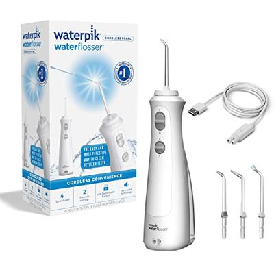 Waterpik Pearl Idropulsore Dentale Senza Fili, Elettrico e Ricaricabile, Rimuove la Placca Dentale per la Pulizia degli Spazi tra i Denti, Utilizzabile in Viaggio o in Piccoli Bagni Bianco (WF-13EU) Waterpik Pearl Idropulsore Dentale Senza Fili, Elettrico e Ricaricabile, Rimuove la Placca Dentale per la Pulizia degli Spazi tra i Denti, Utilizzabile in Viaggio o in Piccoli Bagni Bianco (WF-13EU)
