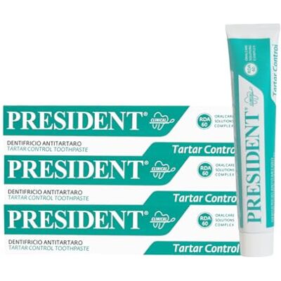 President KIT 3 DENTIFRICIO ANTI TARTARO. Contrasta la formazione di placca e carie. Alito fresco. RDA 60. 3x75ml President KIT 3 DENTIFRICIO ANTI TARTARO. Contrasta la formazione di placca e carie. Alito fresco. RDA 60. 3x75ml