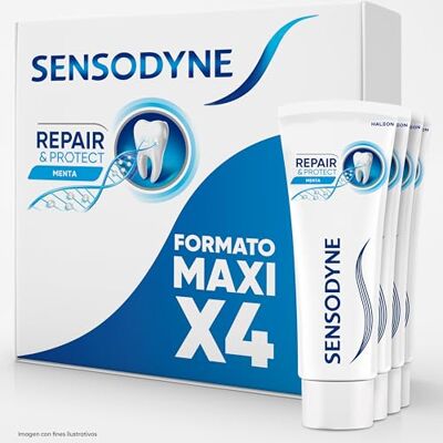 Sensodyne Repair & Protect Dentifrici Sapore Menta, Protezione e Sollievo contro la Sensibilità Dentale, Pack 4 x 75 ml Sensodyne Repair & Protect Dentifrici Sapore Menta, Protezione e Sollievo contro la Sensibilità Dentale, Pack 4 x 75 ml
