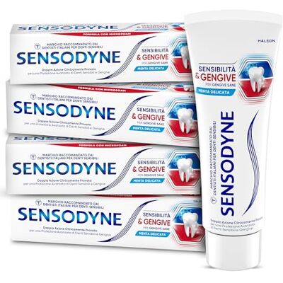 Sensodyne Sensibilità & Gengive, Dentifricio Denti Sensibili e Gengive Sane Sensodyne Sensibilità & Gengive, Dentifricio Denti Sensibili e Gengive Sane