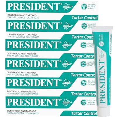 President KIT 6 DENTIFRICIO ANTI TARTARO. Contrasta la formazione di placca e carie. Alito fresco. RDA 60. 6x75ml President KIT 6 DENTIFRICIO ANTI TARTARO. Contrasta la formazione di placca e carie. Alito fresco. RDA 60. 6x75ml