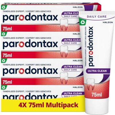 Parodontax Ultra Clean Dentifricio Quotidiano Contro Gengive Sanguinanti, 4 x 75 ml Parodontax Ultra Clean Dentifricio Quotidiano Contro Gengive Sanguinanti, 4 x 75 ml