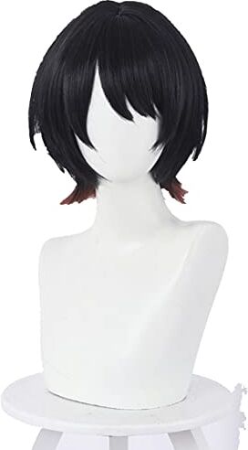 LINLINCD Anime Cosplay Parrucca Anime Noleggia una fidanzata Sarashina Ruka Cosplay 35 cm Parrucca con Headwear resistente al calore Fibra Anime Cosplay Parrucca Halloween