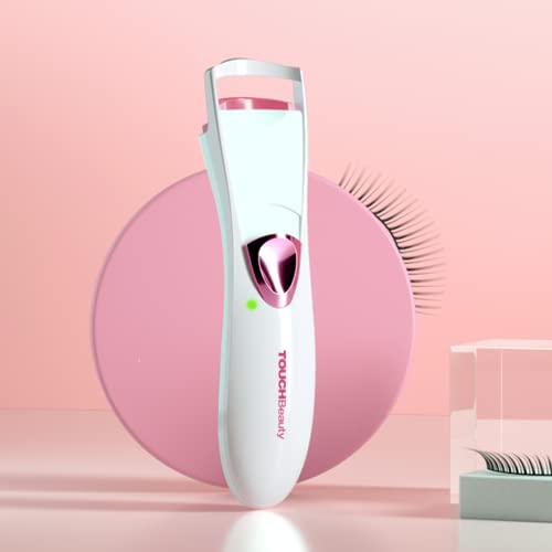 TOUCHBeauty Piegaciglia Riscaldato,  Elettrico Piegaciglia Con Pad in Silicone Riscaldato, Arricciati in Pochi Secondi, Naturali a Lunga Durata, Portatile e Facile da Usare