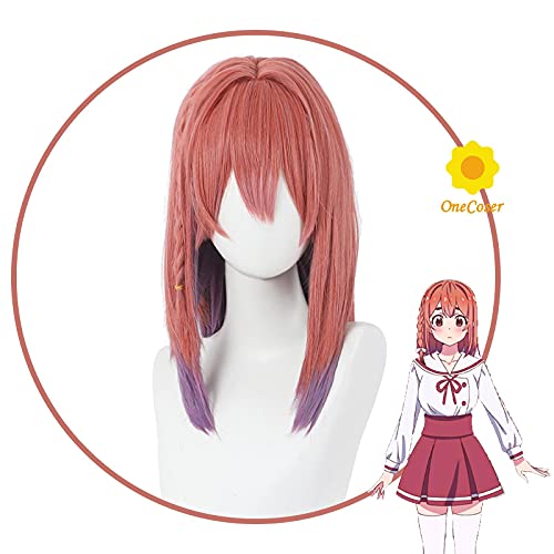 LINLINCD Anime cosplay parrucca anime noleggia una ragazza Sakurasawa Sumi Cosplay viola parrucca in fibra resistente al calore+parrucca Cap Party Girls Donne